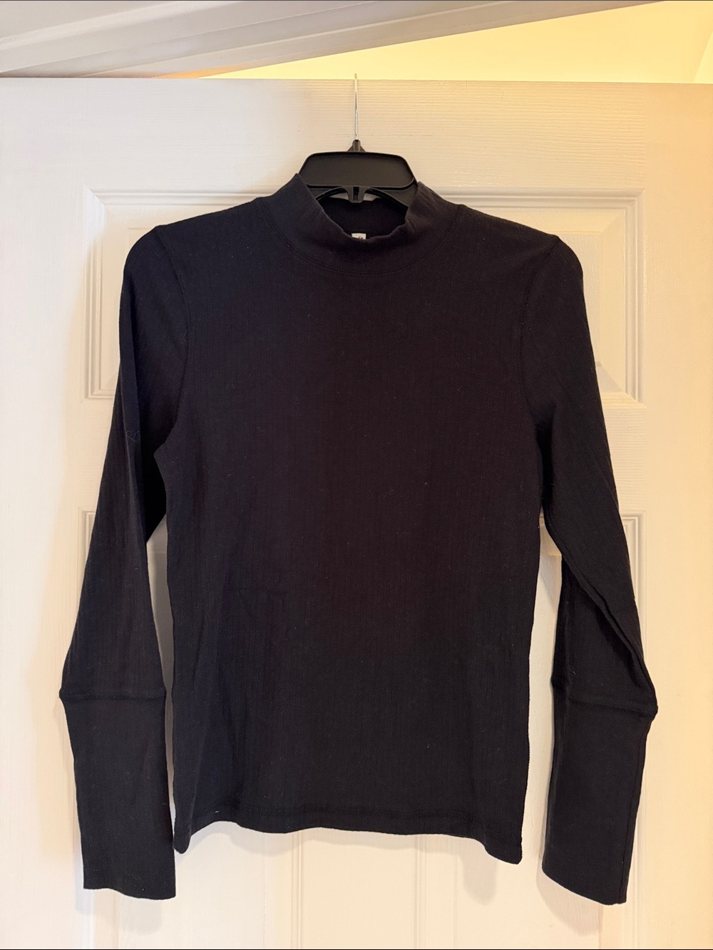 Free People Black Mock Neck long sleeve